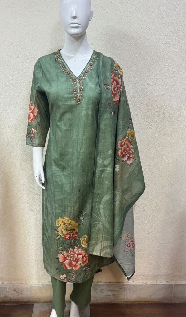 elegant mustard embroidered kurta set | women's traditional indian wear